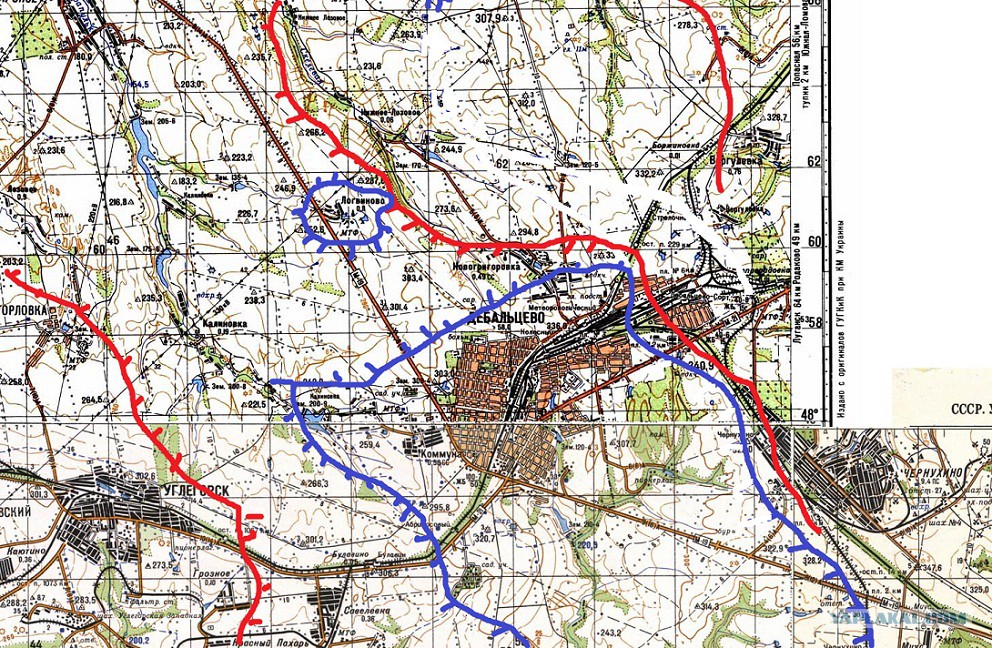 Карта дебальцево с улицами и номерами домов