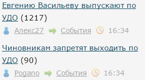Евгению Васильеву выпускают по УДО