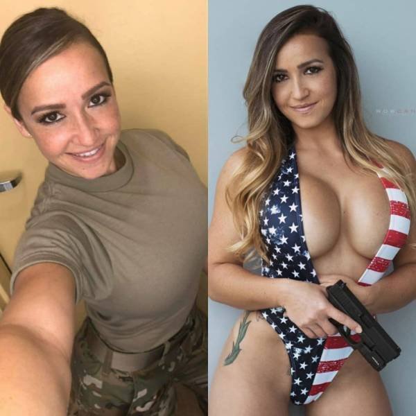 Девушки в форме и без