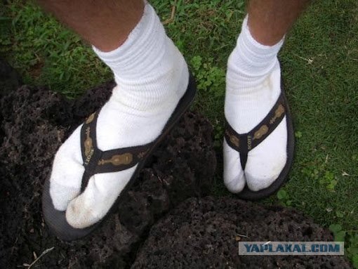 Носки с сандалиями без сандалий
