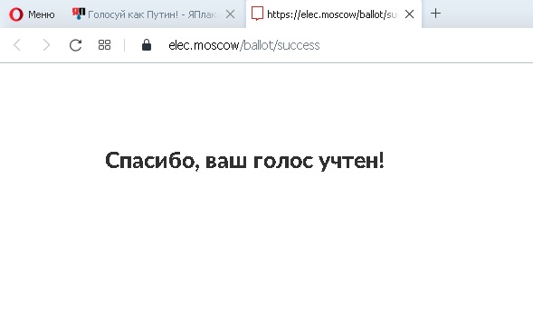 Голосуй как Путин!