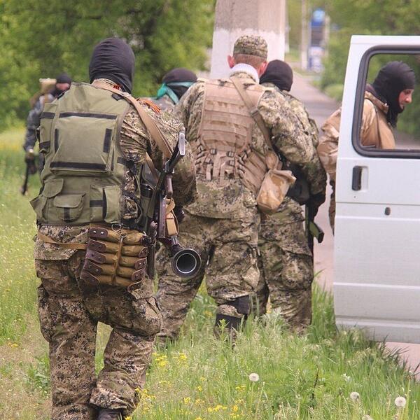 Перестрелка между ополчением и войсками