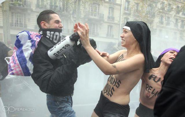 Протесты против однополых браков во Франции