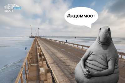 Возведение Крымского моста продолжается в ледоход
