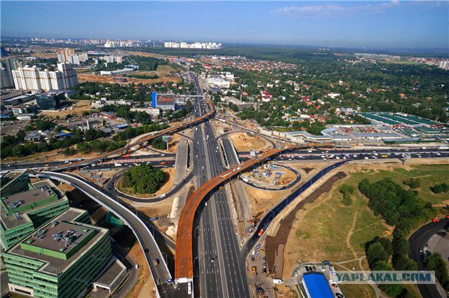 Фото развязок на МКАД с высоты птичьего полета