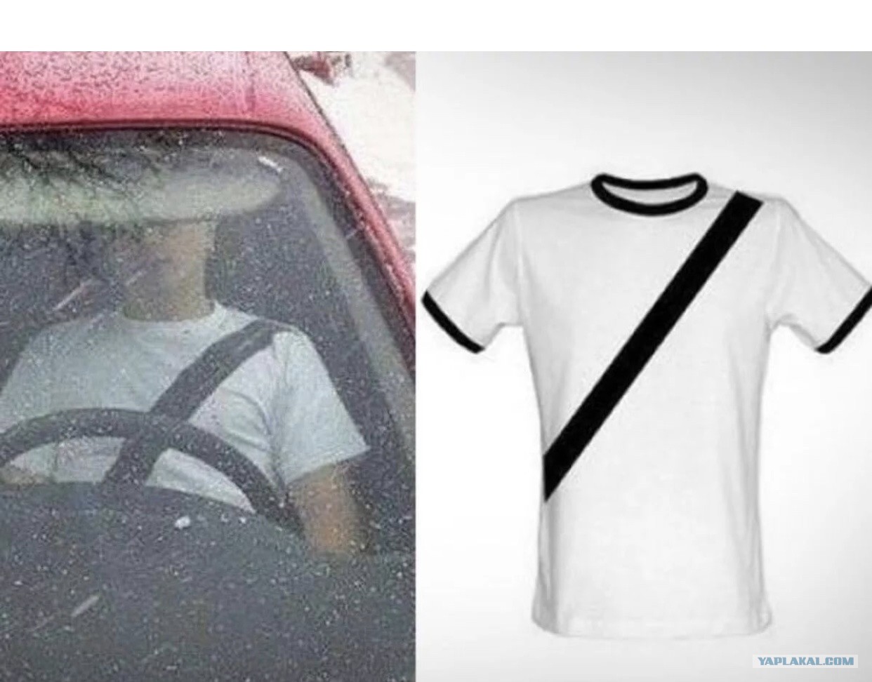 Майка с рисунком ремня безопасности