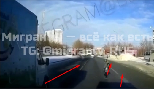 В Уфе, наплевав на правила дорожного движения, гастарбайтер проехал на красный свет, чуть не сбив переходившего через дорогу школьника