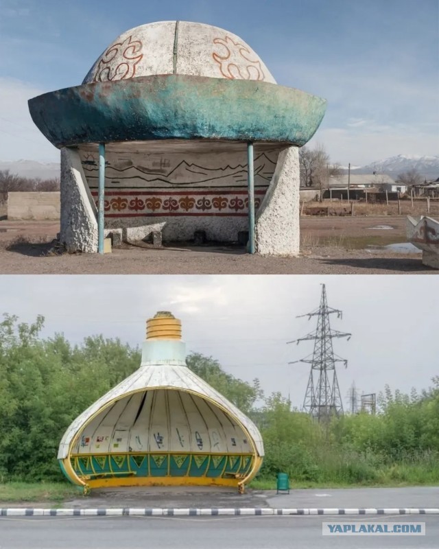 Остановки автобусные СССР. Искусство былое.