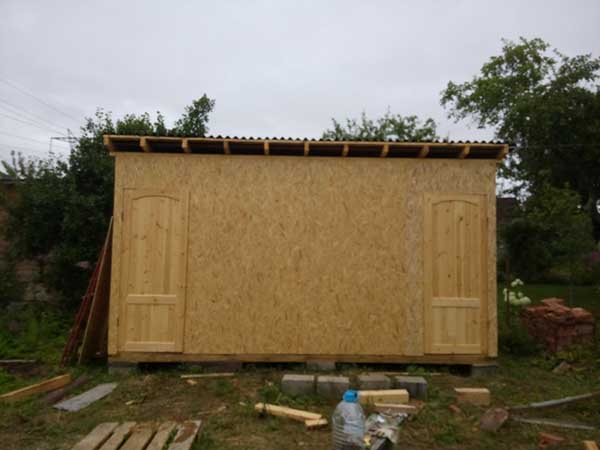 Хозблок из OSB плит