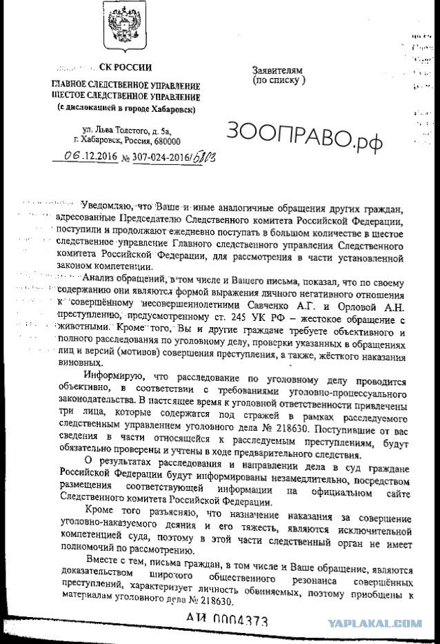 Живодерки из Хабаровска