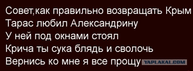 В Киеве какие-то парни докопались до мужика, у которого на футболке был изображён герб России, и заставили его её снять.