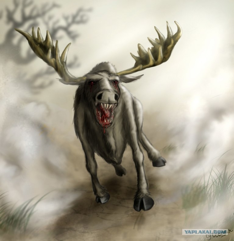 Лось карикатура