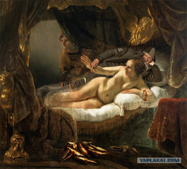 Фотожаба - Мужик на зимней рыбалке