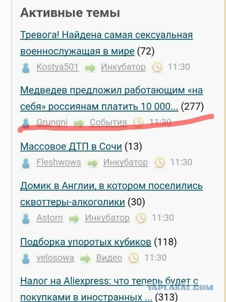 Медведев предложил работающим «на себя» россиянам платить 10 000 рублей в бюджет