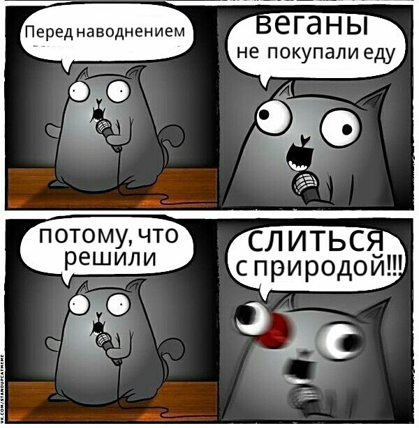 Даже во время катастрофы никто не хочет вегетарианской еды.