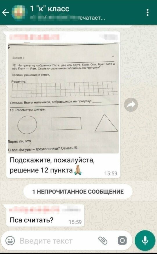 Немного о родительских чатах (в картинках)