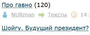 Шойгу. Будущий президент?