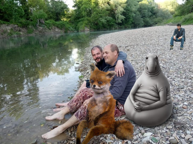 Фотожаба: С кумом на речке