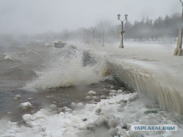 В Петрозаводске разгулялся ледяной шторм