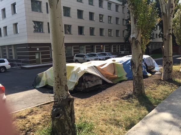 В Донецке подожгли машины ОБСЕ