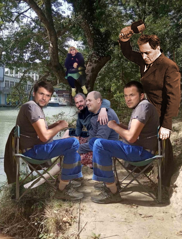 Фотожаба: С кумом на речке