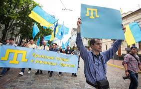 На Украине мусульмане провели репетицию парада к Дню Независимости