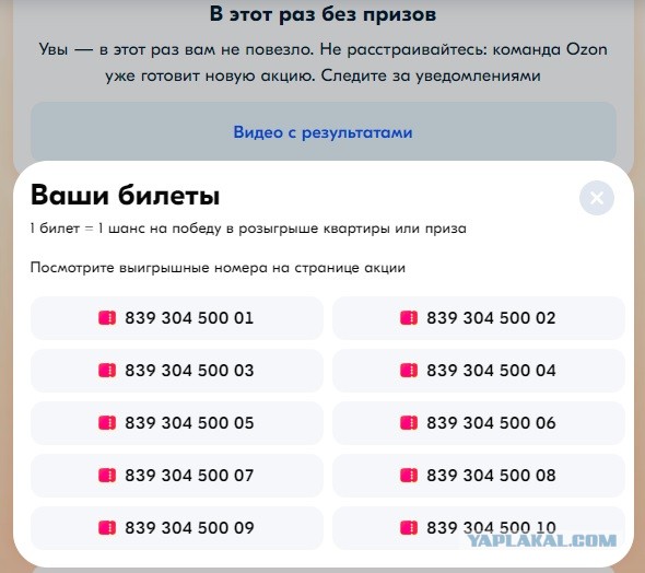 Ozoн, призы