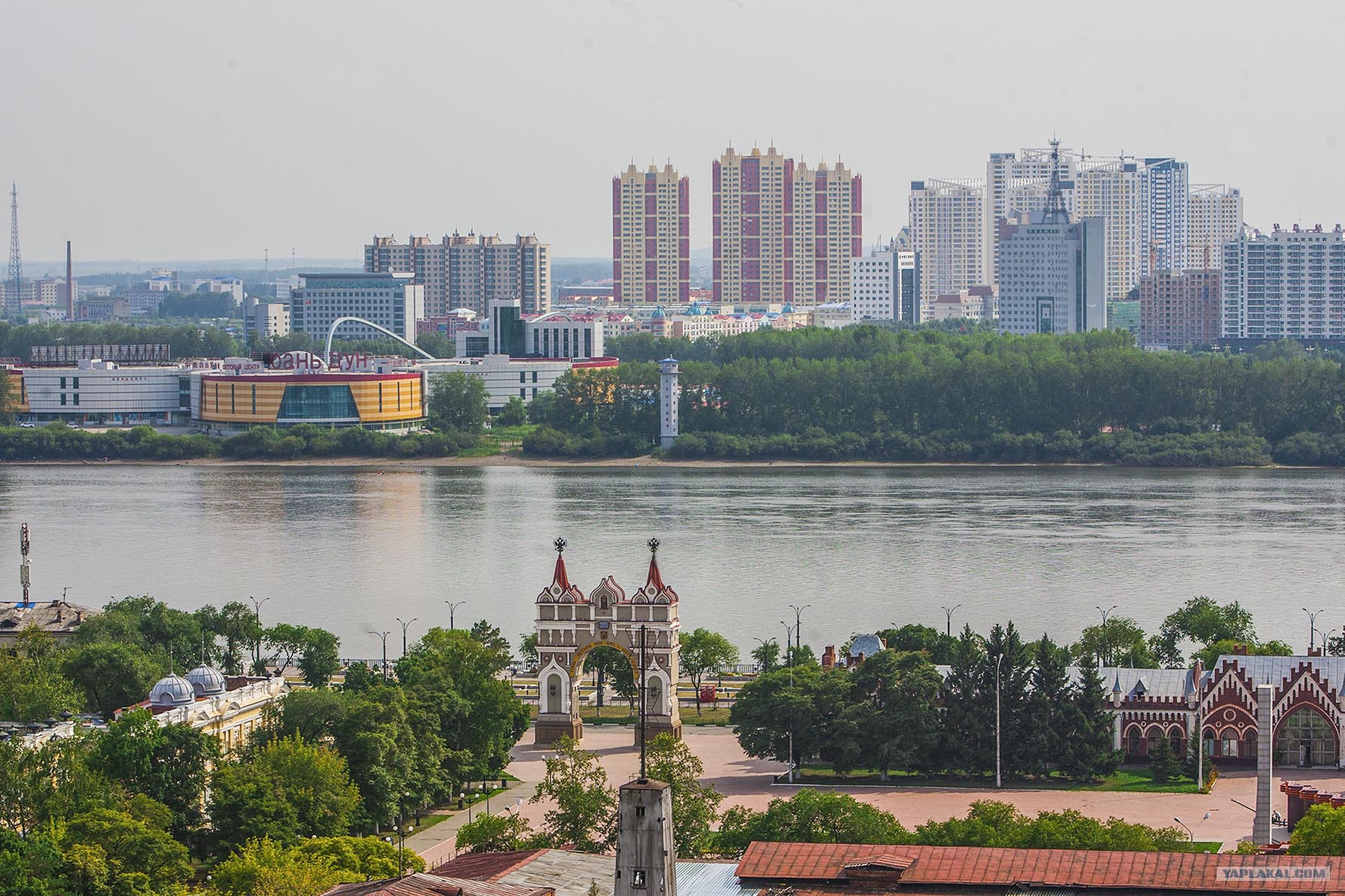 Вид с благовещенска на китай