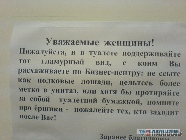 Бабский туалет