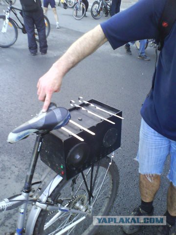 Акустическая система на велосипеде