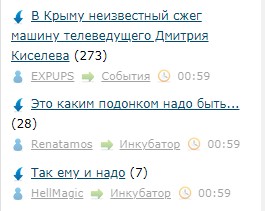 В Крыму неизвестный сжег машины телеведущего Дмитрия Киселева