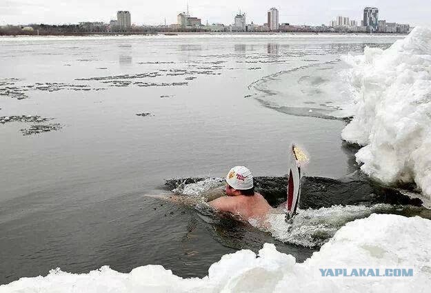 В Самаре сгорел олимпийский факел