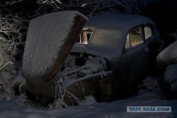 Зимняя автосвалка