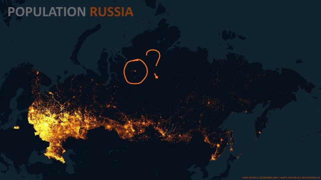 Карты плотности населения России, Европы, США и Австралии