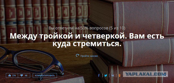 Тест на знание русского языка.