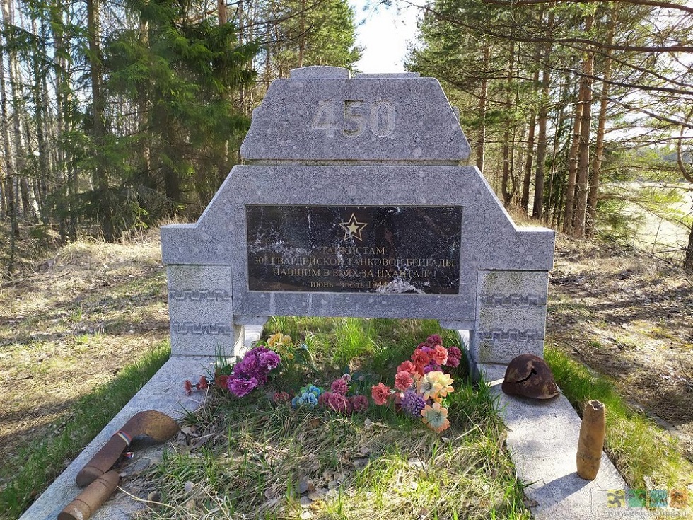 Описание гибели т-34 с бортовым номером 450.