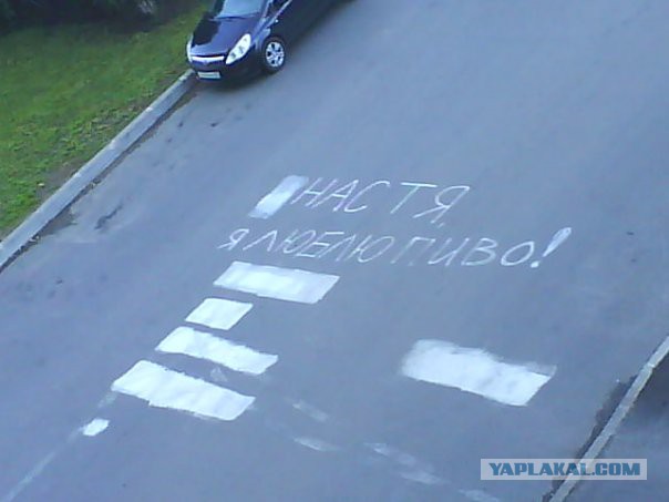 Выносящие мозг надписи на асфальте