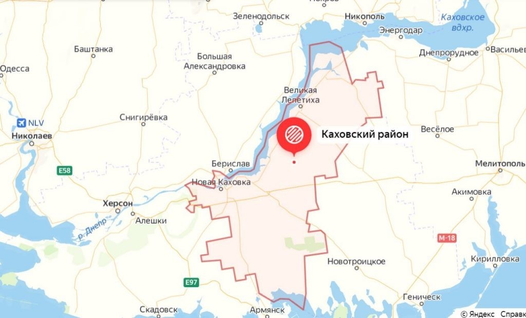 Географическое расположение херсонской обл Принудительная эвакуация Каховского района - ЯПлакалъ