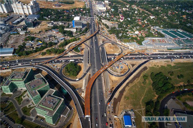 Фото развязок на МКАД с высоты птичьего полета