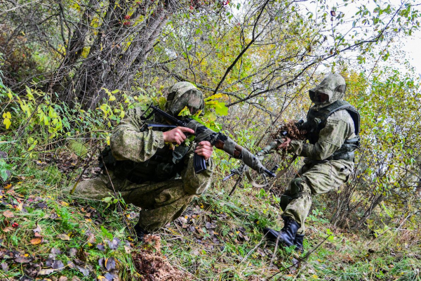 Пойди найди: снайпера ВДВ показали чудеса маскировки в лесах Псковской области