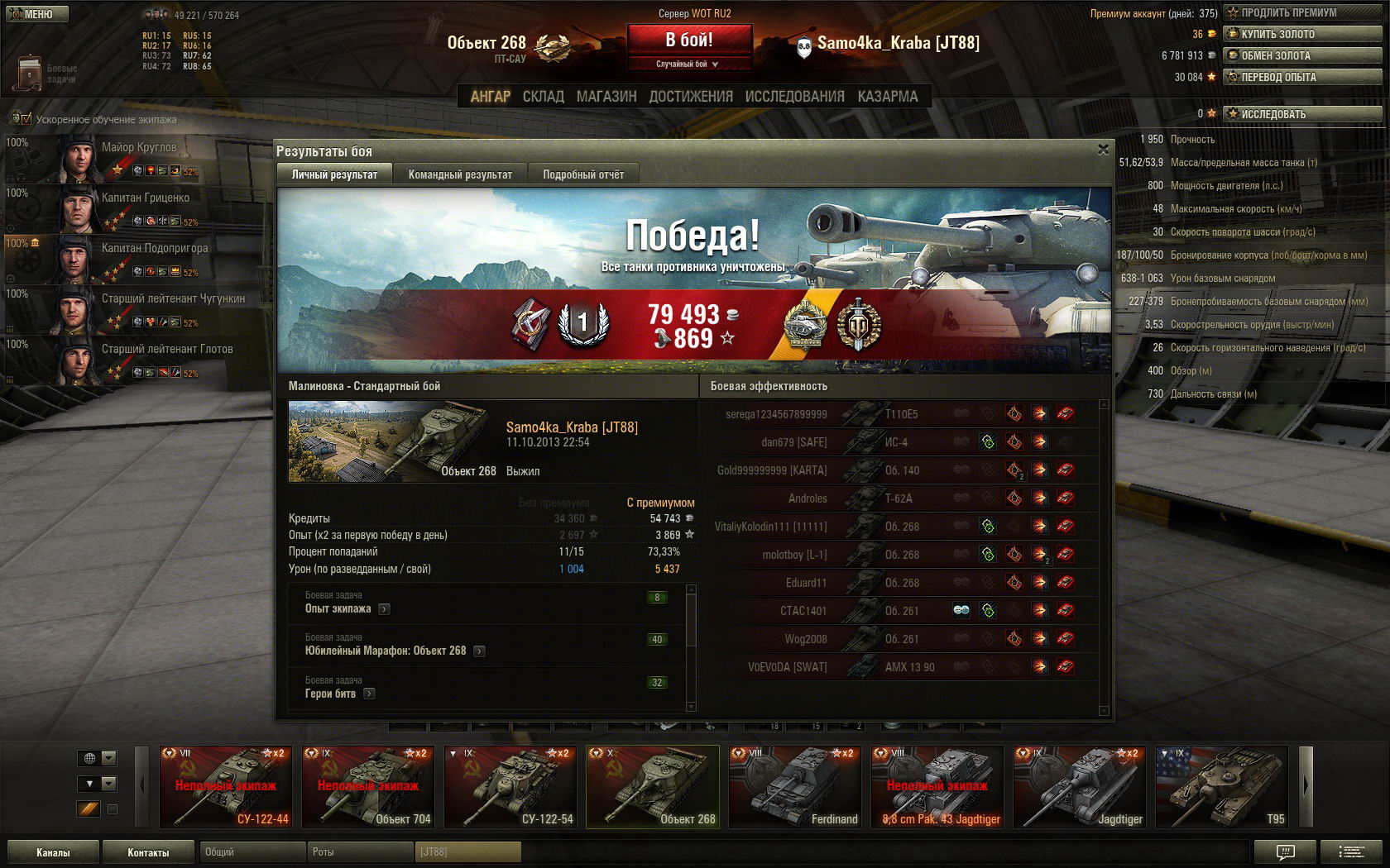 1.3 ru. 47 Побед в танках.