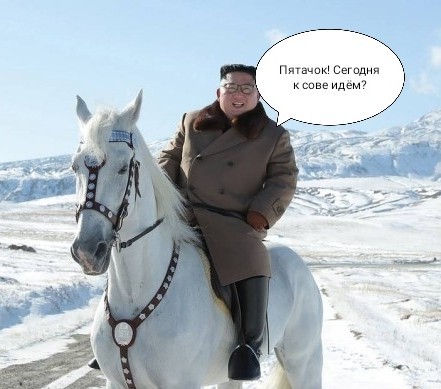Ким Чен Ын поднялся на белом коне на Пэктусан