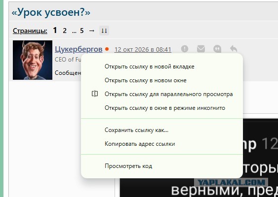 «Урок усвоен?»