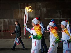 Жители Коломны встретили Олимпийский огонь