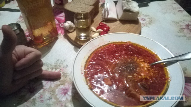Завтрак деревенского холостяка.