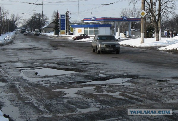 Вот такие вот дороги в Горловке!