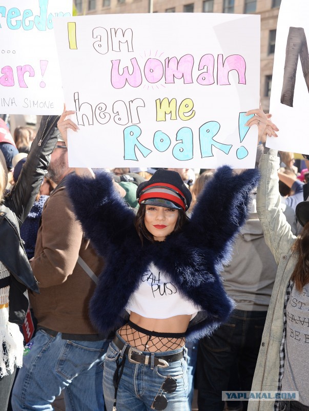 Звезды Голливуда на марше женщин против Трампа