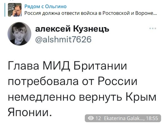 Глава МИД Великобритании усомнилась в суверенитете России над Ростовом и Воронежем