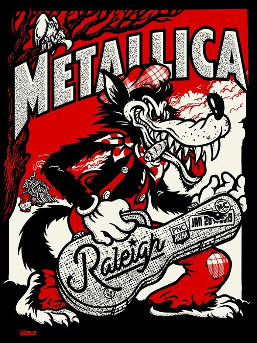 Концертные постеры от Metallica...