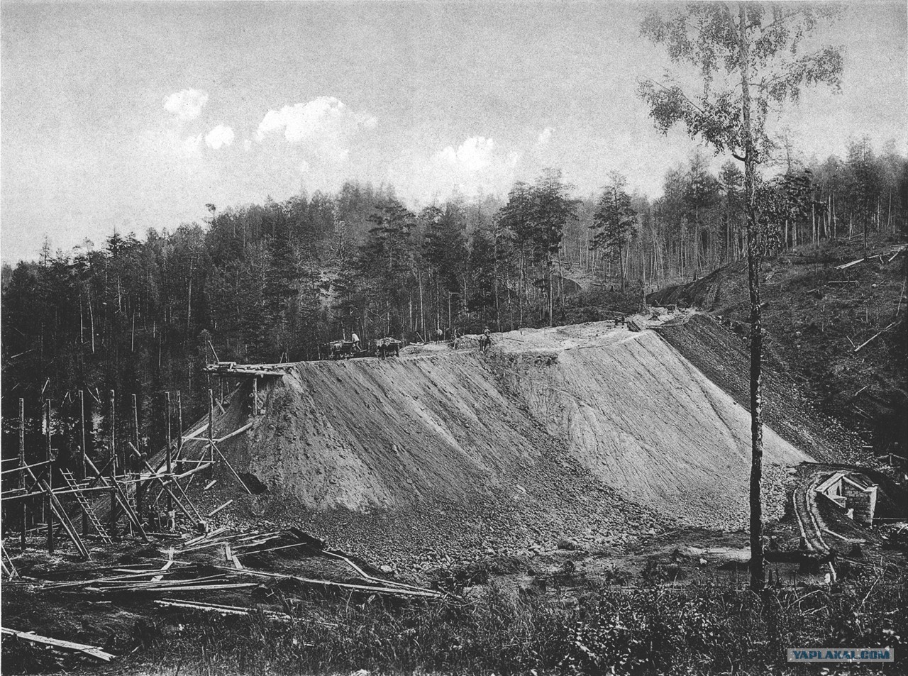 Участок сибирский. Транссибирская магистраль строительный период 1909. Насыпи в Сибири. Строительство насыпи железной дороги. Железнодорожная насыпь Сходня.